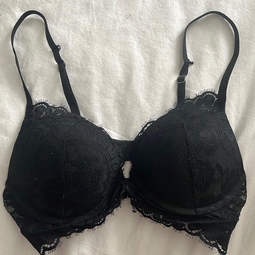 La Senza Black Lace Push Up Bra